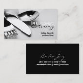 Table d'argent Cadre Carte de visite de restaurati (Devant / Derrière)