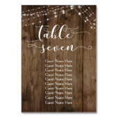 Table de bois et lumières Sept avec carte de nom d (Par défaut)