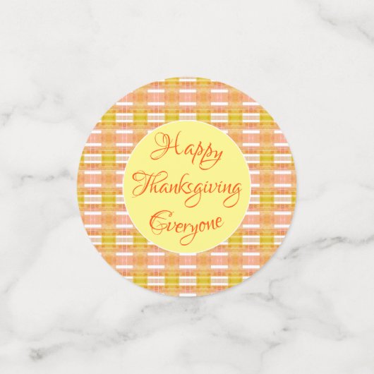 Table de bon thanksgiving Confetti (Petit recto)