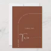 Table de calligraphie | Cartes de table de mariage (Dos)