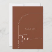 Table de calligraphie | Cartes de table de mariage (Dos)