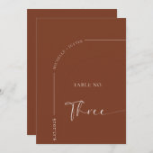 Table de calligraphie | Cartes de table de mariage (Devant / Derrière)