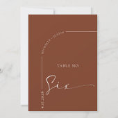 Table de calligraphie | Cartes de table de mariage (Dos)