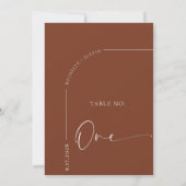 Table de calligraphie | Cartes de table de mariage (Dos)