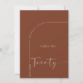 Table de calligraphie | Cartes de table de mariage (Dos)