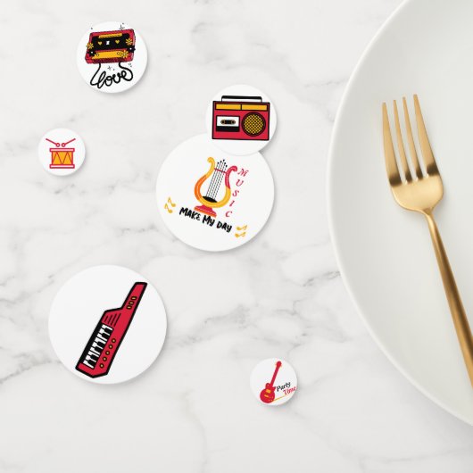 Table de confettis pour instruments de musique (Groupe)