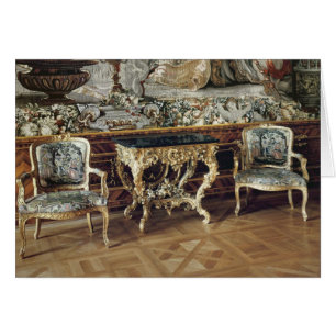 Table de console et deux fauteuils, 1745