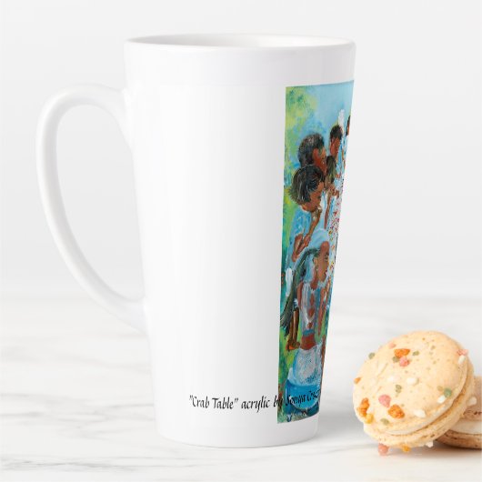 "Table de crabe" Mug latte (En situation)