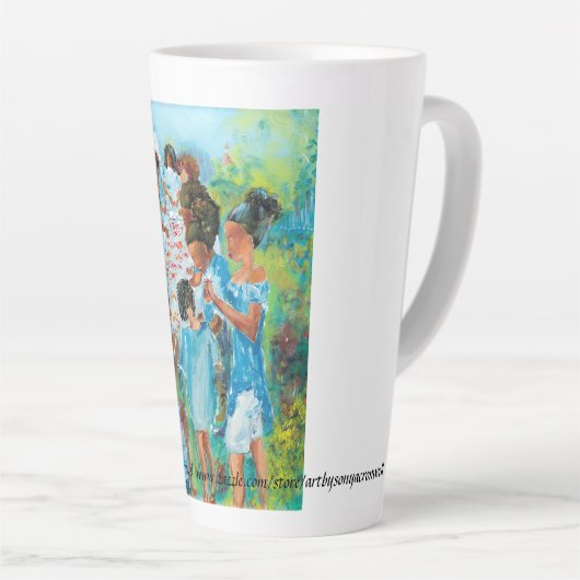 "Table de crabe" Mug latte (Angle droit)