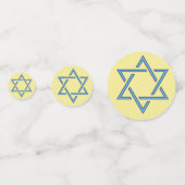 Table de design Blue Jewish Stars Confetti (Devant)