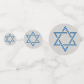 Table de design Blue Jewish Stars Confetti (Derrière)