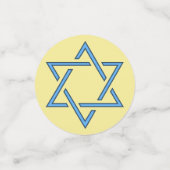 Table de design Blue Jewish Stars Confetti (Petit recto)