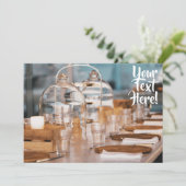 Table de dîner dressée Invitation texte multi-usag (Debout devant)