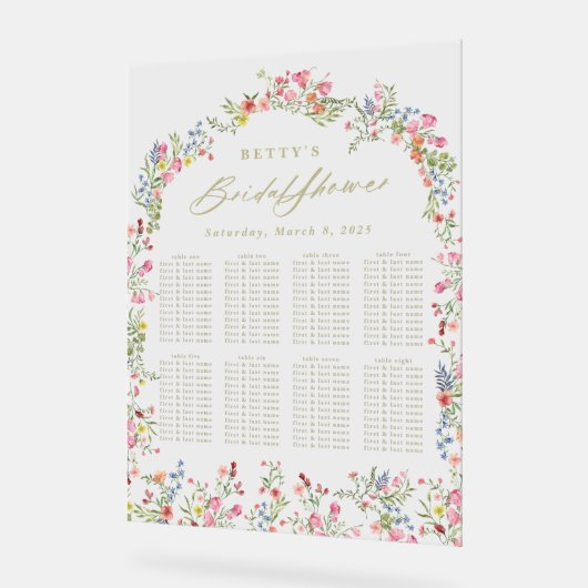 table de douche à fleurs d'été (Angle)