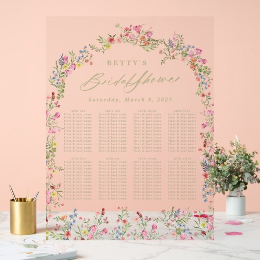 table de douche à fleurs d'été (Mariage)