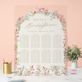 table de douche à ressort fleurie (Mariage)