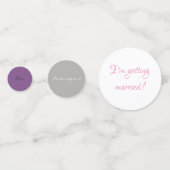 Table de douche nuptiale confetti (Devant)