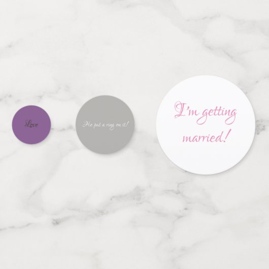 Table de douche nuptiale confetti (Devant)