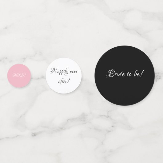 Table de douche nuptiale confetti (Derrière)