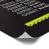 Table de fiesta Mariage Jour Poster Plan de siège (Coin)