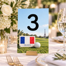 Table de golf numéro Tour Eiffel Drapeau Français