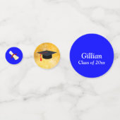 Table de graduation photo modifiable Confetti (Devant)