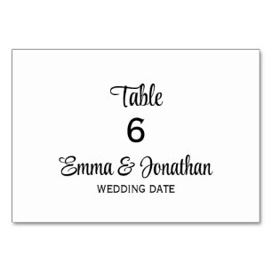 Table de mariage Cartes de tente Table Tente Panne