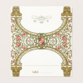 Table de Mariage de cartes de nom Vintage (Outside Unfolded)