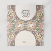 Table de Mariage de cartes de nom Vintage (Extérieur déplié)