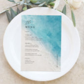 Table de mariage de plage 5x7" Carte Menu plat