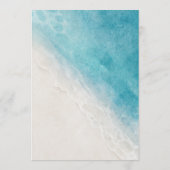 Table de mariage de plage 5x7" Carte Menu plat (Dos)