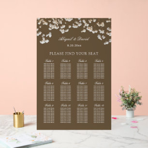 Table de mariage marron Baby's Breath en acrylique