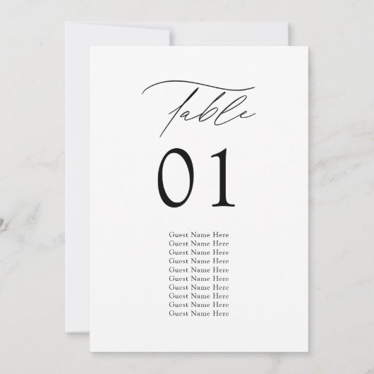 Table de mariage moderne élégante Sièges Cartes de (Dos)