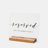 Table de mariage réservée à la calligraphie modern (Angle)
