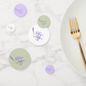 Table de Mariage vert et violet lavande Confetti (Groupe)