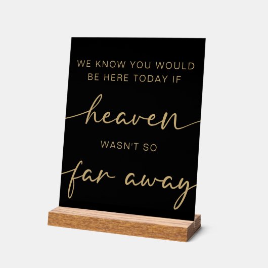 Table de mémoire Mariage simple Black Gold (Angle)