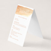 Table de menu élégante de la réception de mariage (Back)