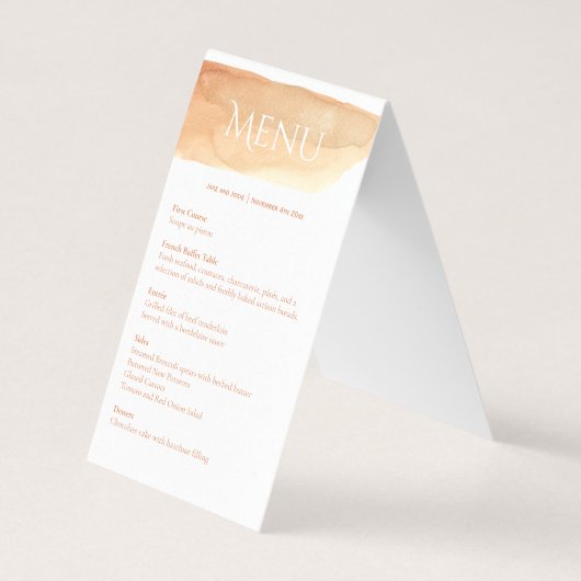 Table de menu élégante de la réception de mariage (Back)