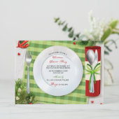 Table de Noël Conception Invitation (Debout devant)