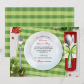 Table de Noël Conception Invitation (Devant / Derrière)