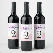 Table de numéro étiquette de vin. Étiquette à vin (Bouteilles)