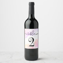 Table de numéro étiquette de vin. Étiquette à vin