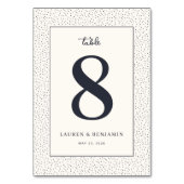 Table de Numéro Marine Élégante (Dos)