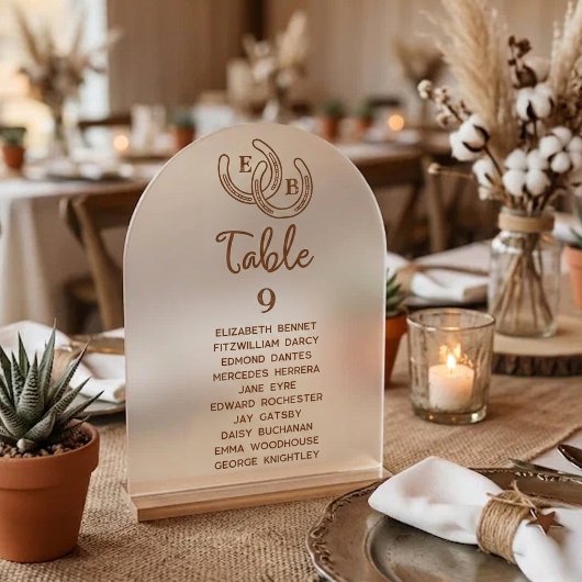 Table de numéros de table de mariage occidental mo