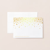 Table de points Confetti Gold Foil Place Carte d'e (Derrière avec enveloppe)