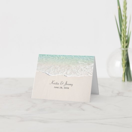 Table de réception en bord de plage Carte de choix (Dos)