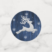 Table de rennes de Noël Russe Bleu Confetti (Petit recto)