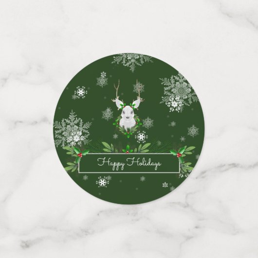 Table de rennes verts Confetti (Petit recto)