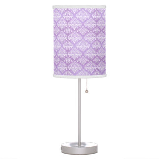 Table de style Lavande violette Damas / Lampe de b