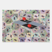 Table De Tennis Avec Paddle, Feuilles Cadeaux, (Devant)